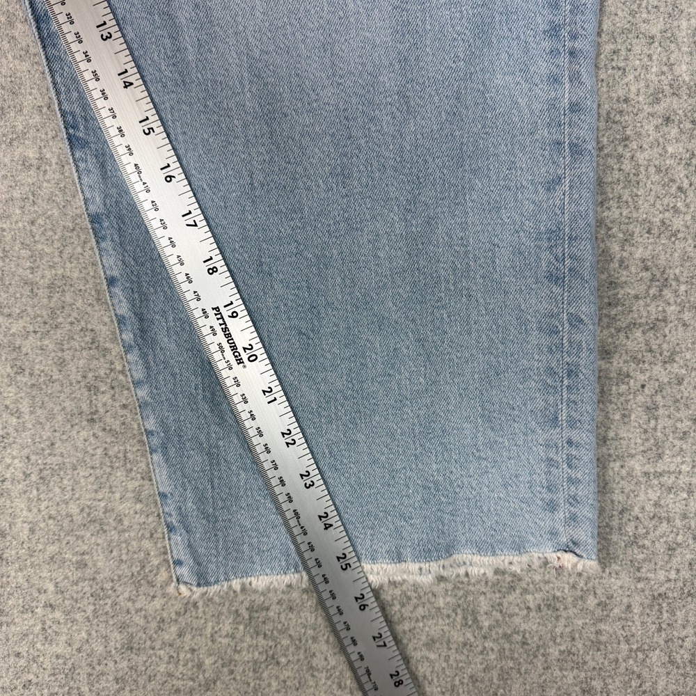 Torrid High-Rise Ankle Crop Jeans Size 24 Blue Light Wash Raw Hem Stretch Denim - Picture 7 of 11